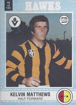 1977 Scanlens VFL #10 Kelvin Matthews Front